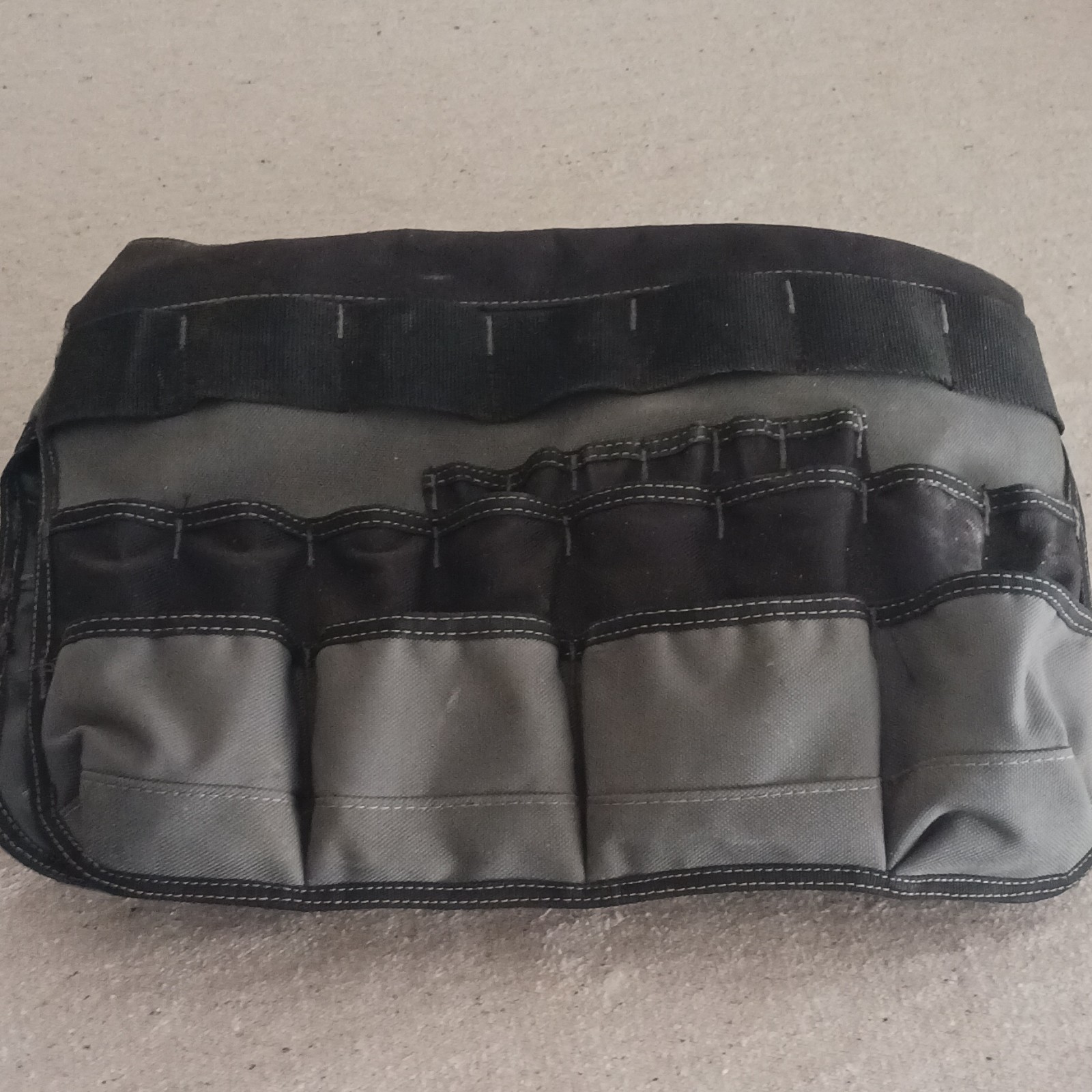 TOUGHBUILT Fabric Tool Bucket Organizer, Gray/Black, Multiple Pockets