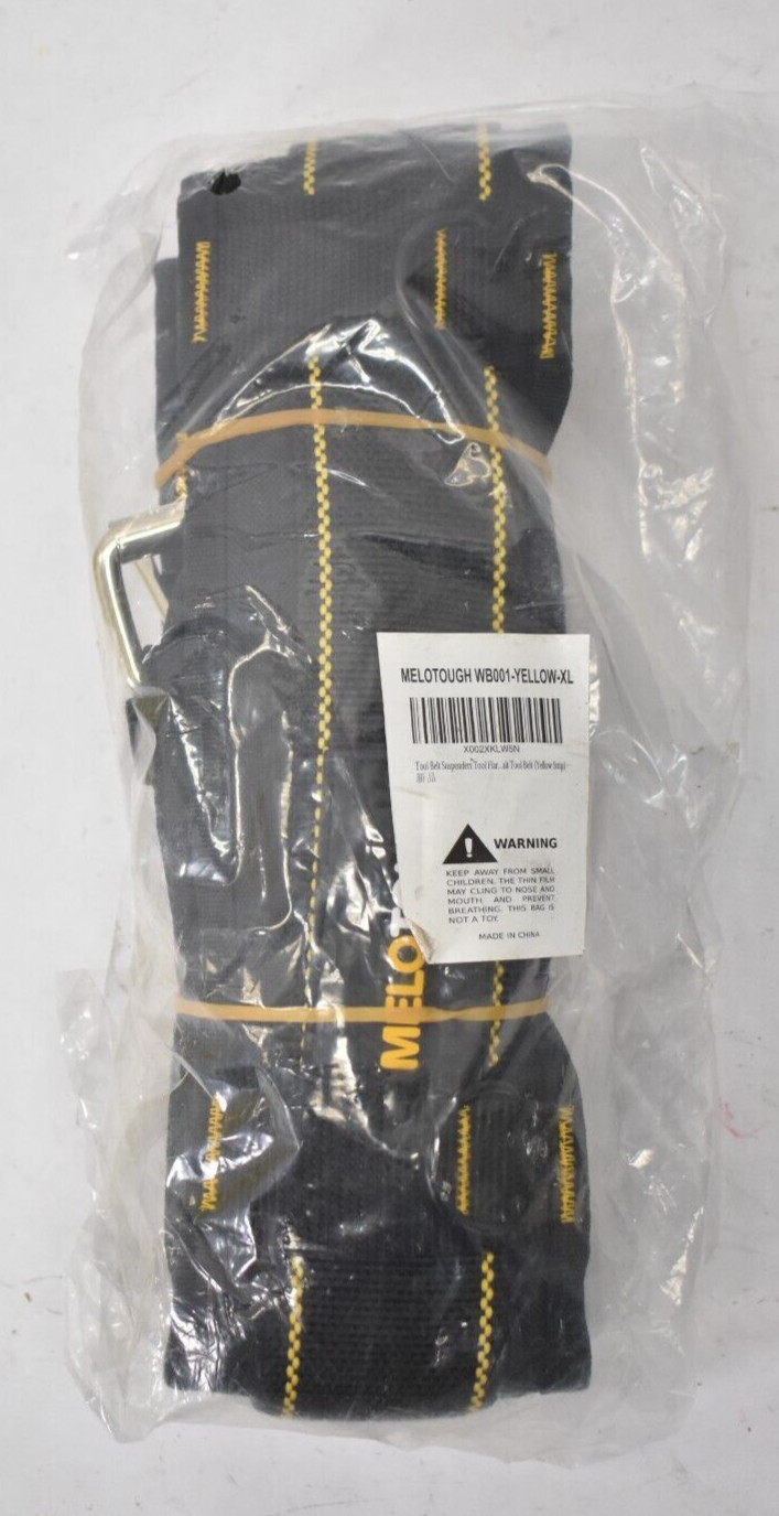 Melotough Padded Tool Belt w D Ring XL/XXL 32″-50″ Waists Heavy Duty Black