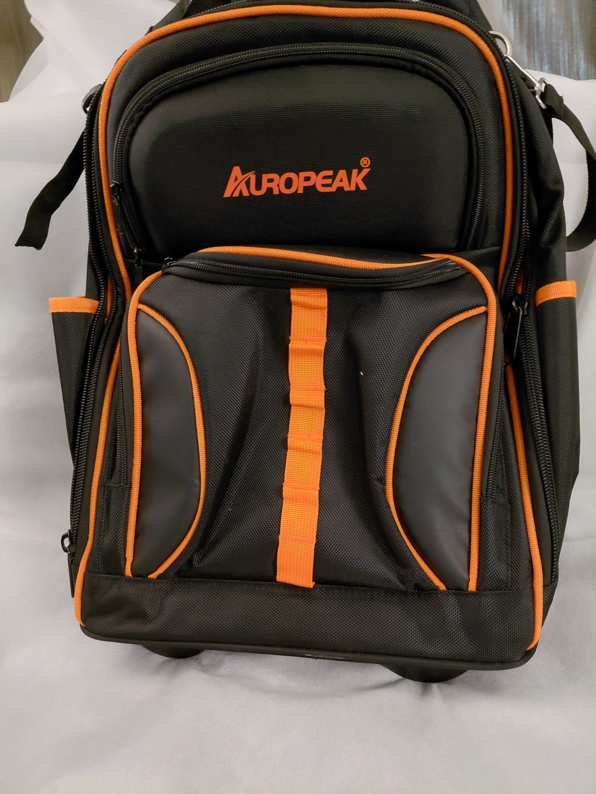 Auropeak Heavy duty rolling tool backpack 72 pockets on wheels