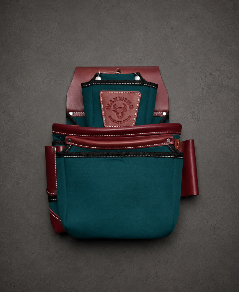 WAXWING Maroon Leather & Green Nylon Tool Belt WTB7061