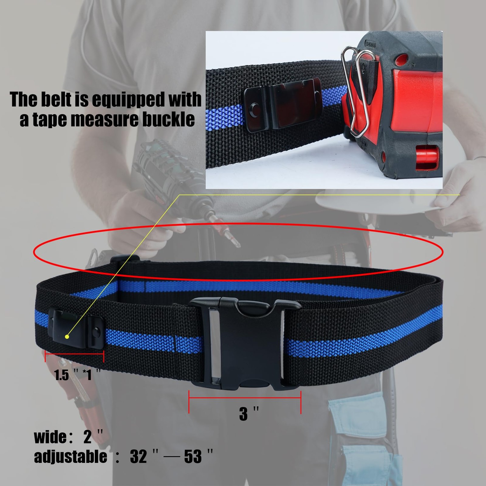 KUNN 3-in-1 Right-handed Drill Holster Set with Magnetic Wristband and Tool B…