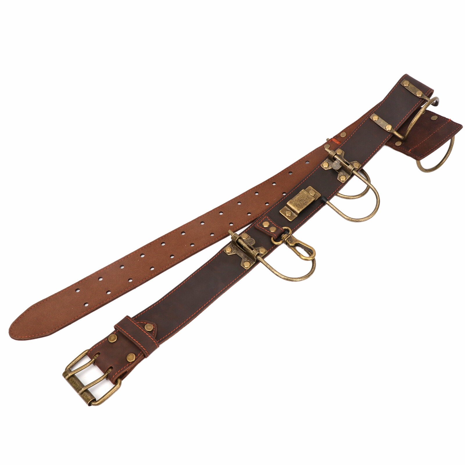 Leather 2inch Tools Belt Hammer Hooks Scaffolding Holder Drill Holster