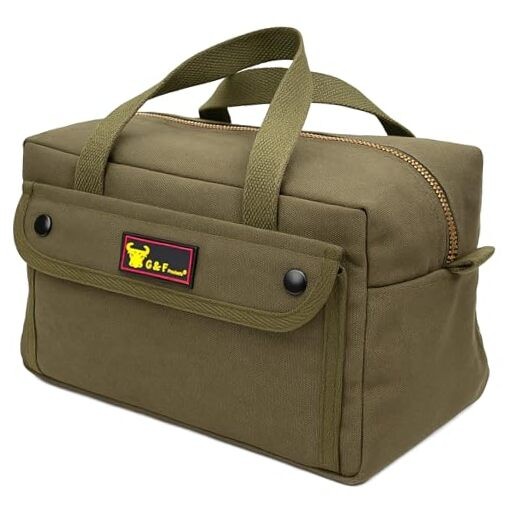 Waxed Canvas All Purpose Military Style Olive Green (11″x7″x6″)