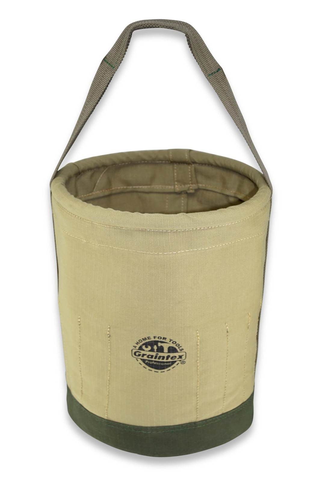 Tapered Canvas Bucket 12″x10″x15″, Utility Tool Bucket 16 Inside Pockets, Rei…