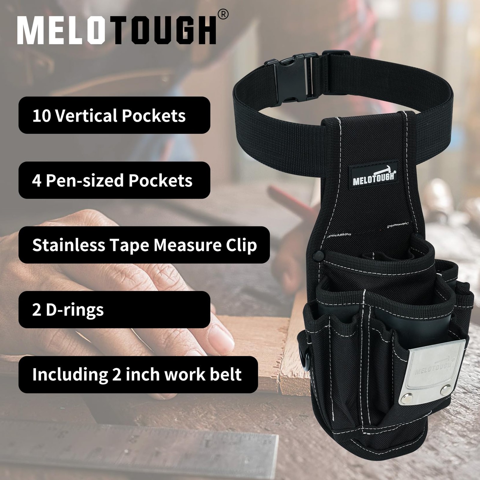 Pocket Tool Belt Pouch Small Tool Pouch Quick Release Belt Clip Holster