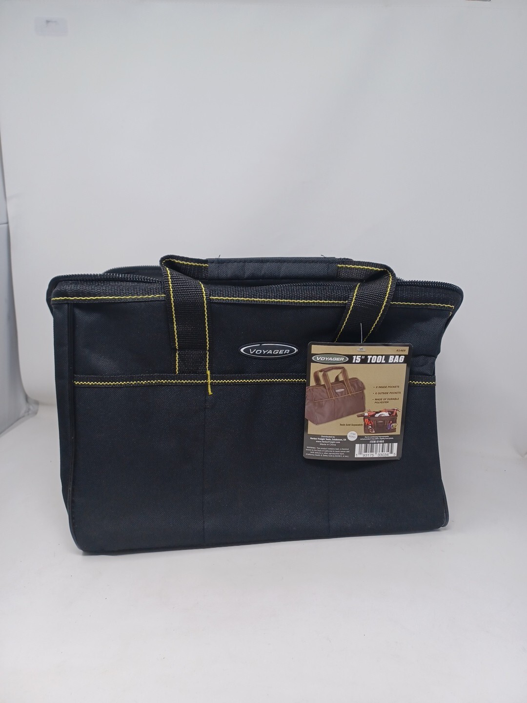 Voyager Heavy Duty 15″x10″x9″ Tool Bag Tote 6 Exterior & 8 Interior Pockets