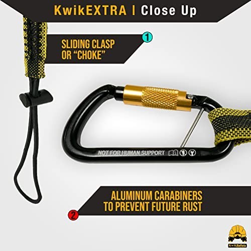 Heavy Duty Tool Lanyard 3 Pack – ANSI OSHA Compliant, Coiled Bungee, 10lb Limit