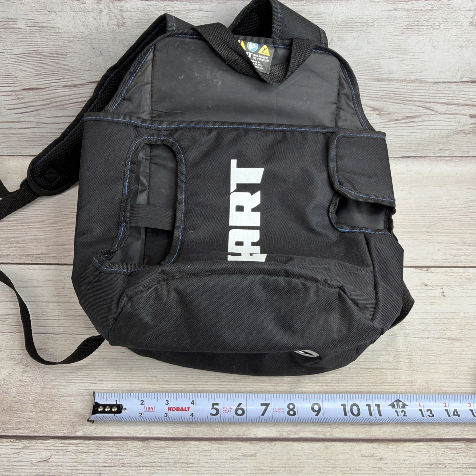 Hart Tool Organizer Open Backpack w/ Chest Buckle Model HGSP03 Free Shipping!
