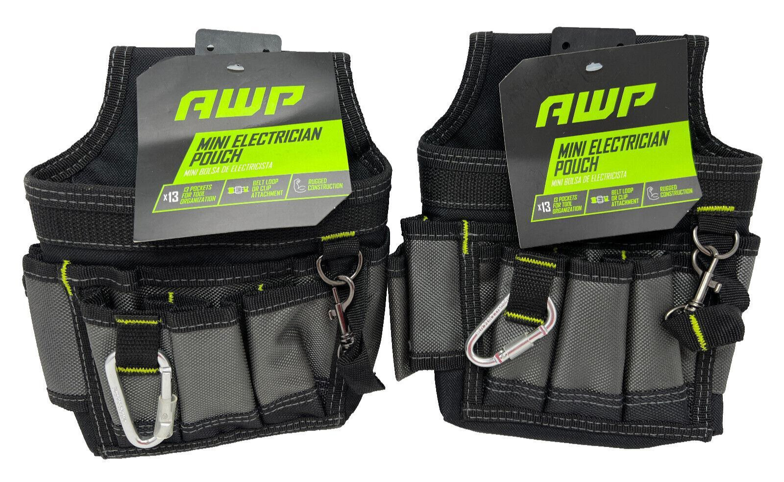 AWP HP ELECTRICIAN POUCH NEW WITH TAGS,WITH BELT CLIP Or BELT LOOP- 2 Pack