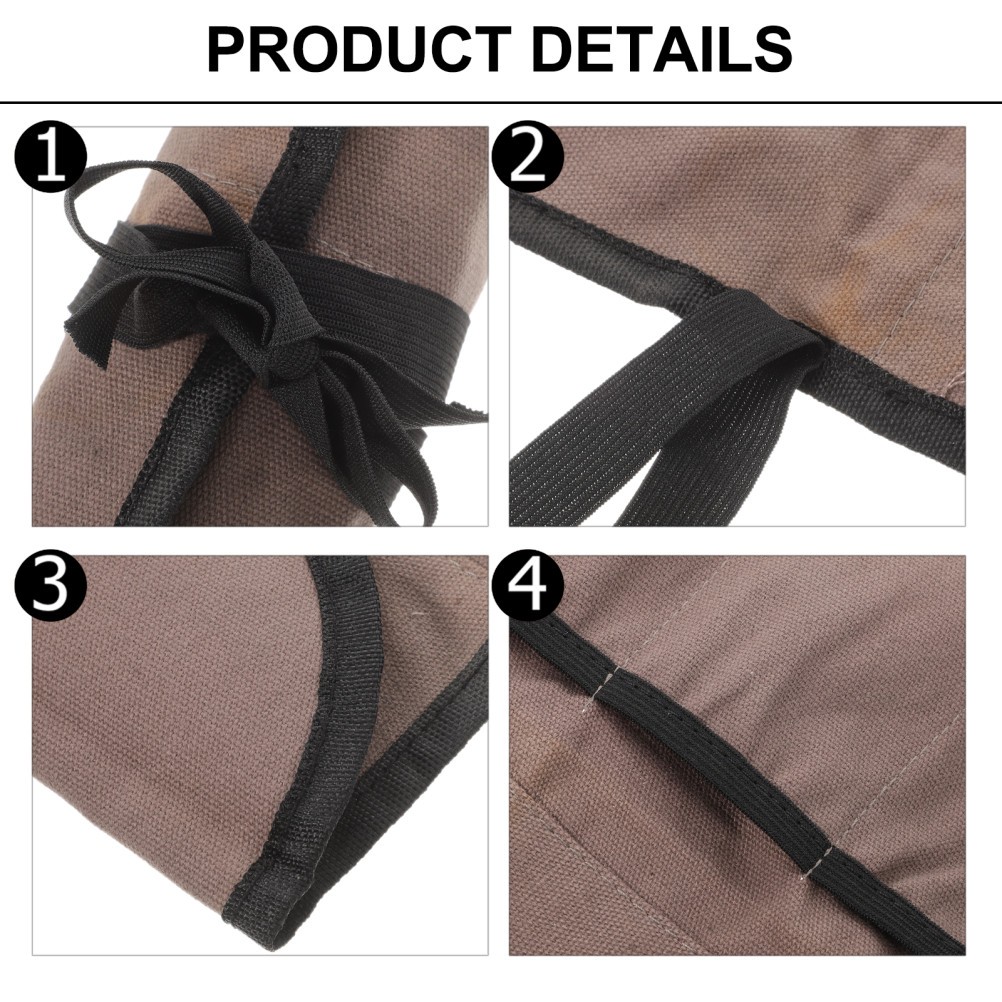 2Pcs Multi Color Canvas Tool Roll Pouches Durable Heavy Duty Organizer