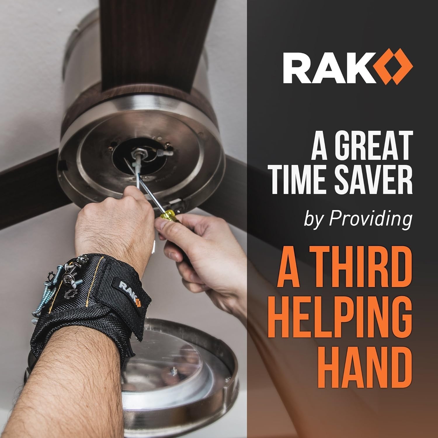 RAK Magnetic Wristband for Tools – Premium Tool Belt for Holding Screws Nails…