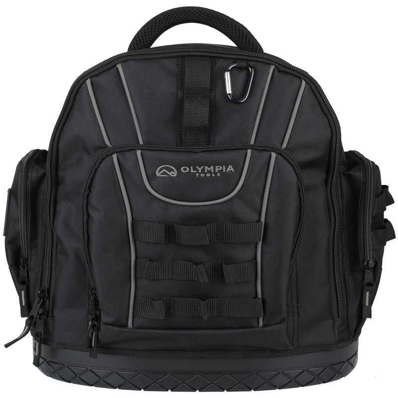 Olympia Tools 17.5 In Tool Organizer Backpack Heavy-Duty Tool Bag Backpack