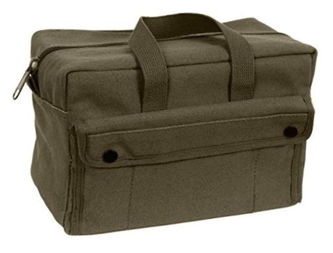 GI Style Mechanics Tool Bag, Heavy-Duty Canvas Tool Storage | 7.5 Olive Drab