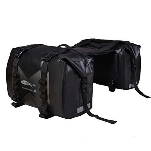 Waterproof Motorcycle Saddlebags – 50L Motorcycle Luggage Bags for Motorbike …
