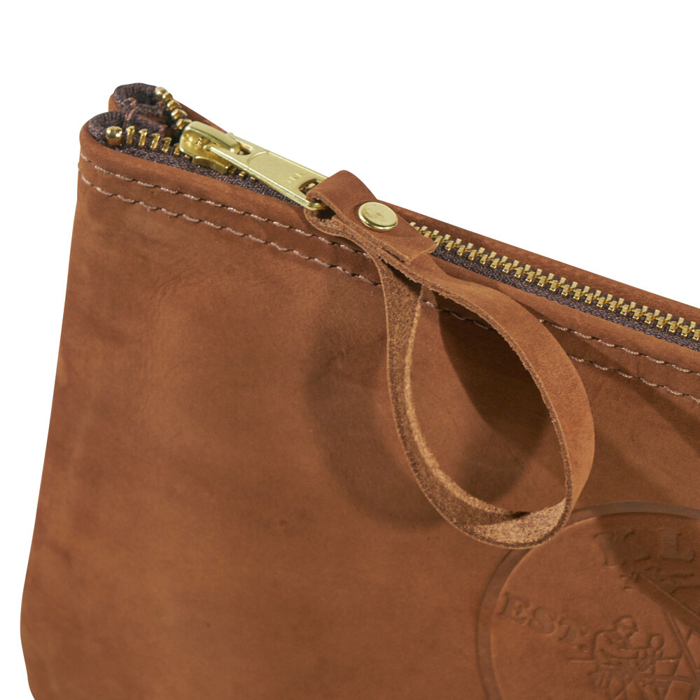 Klein Tools 5139L 12-1/2-Inch Top-Grain Leather Zipper Bag