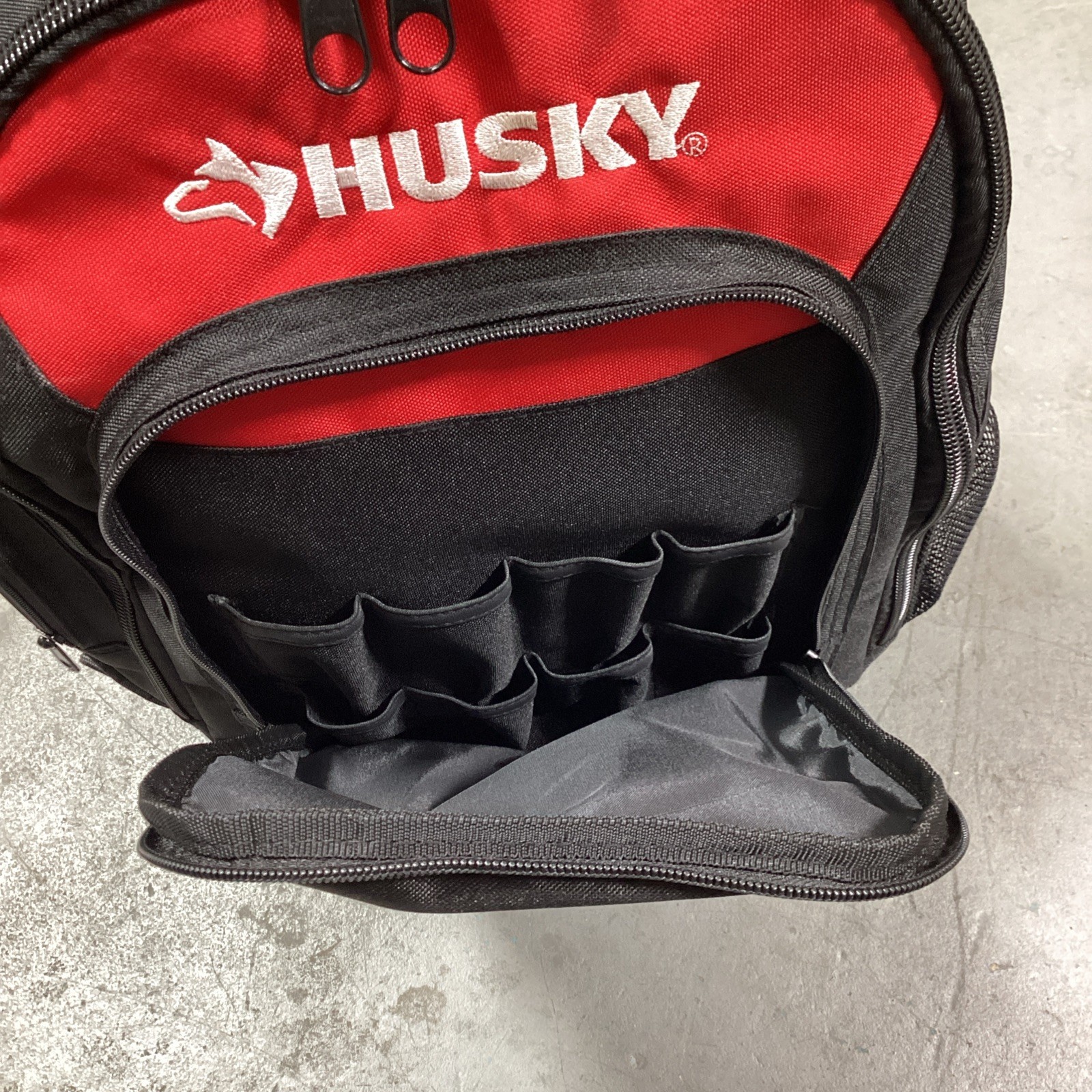 Husky 16” Tool Backpack Waterproof Molded Base Durability Standard Duty New