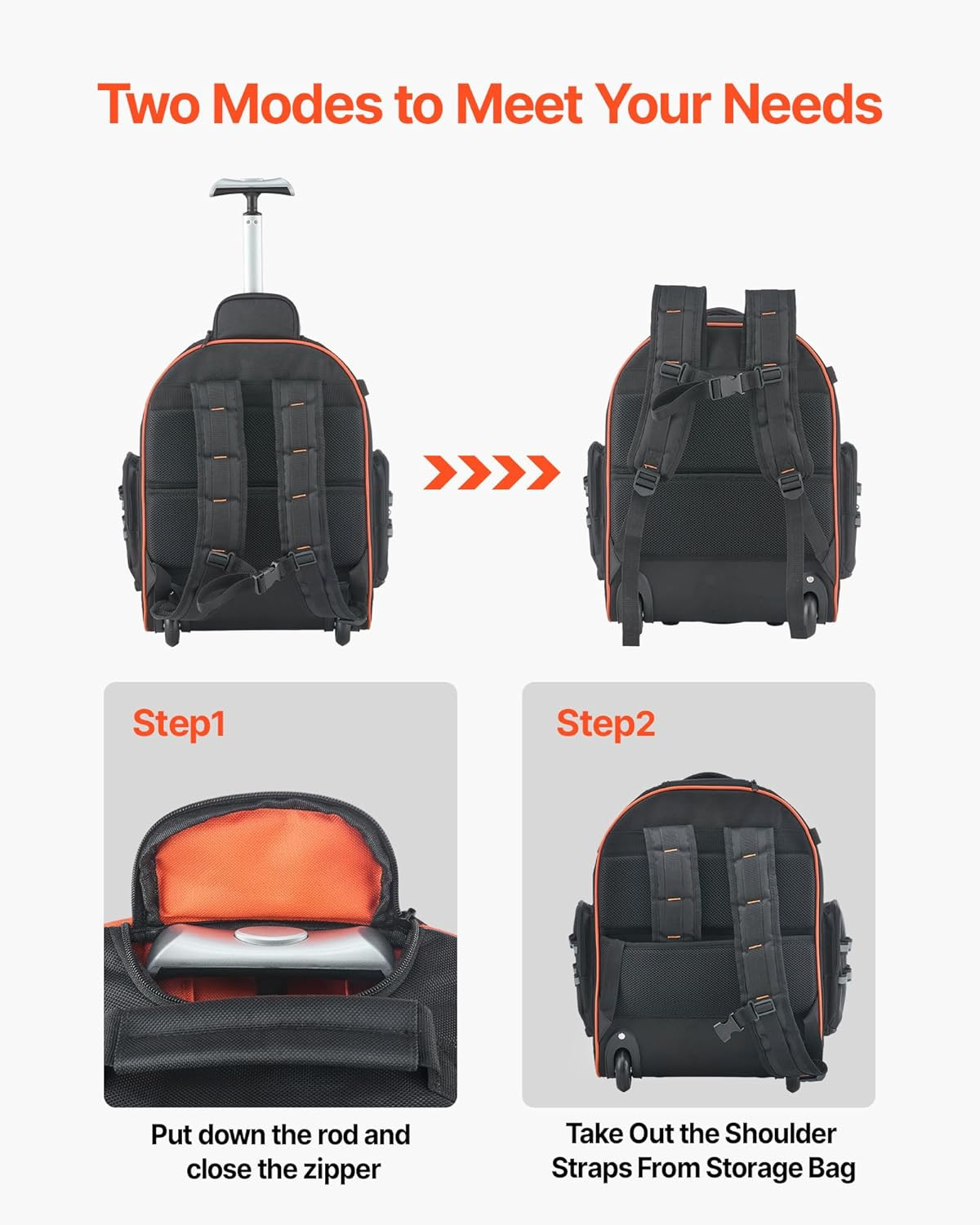 Ultimate Heavy Duty Tool Backpack – 45 Pockets, 110 Lbs Capacity