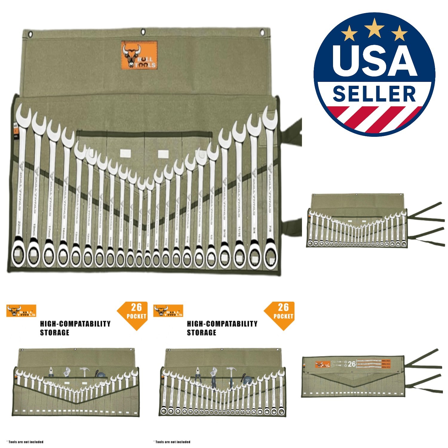 Professional Tool Roll Organizer with 26 Spaces – Lightweight & Travel-Friendly