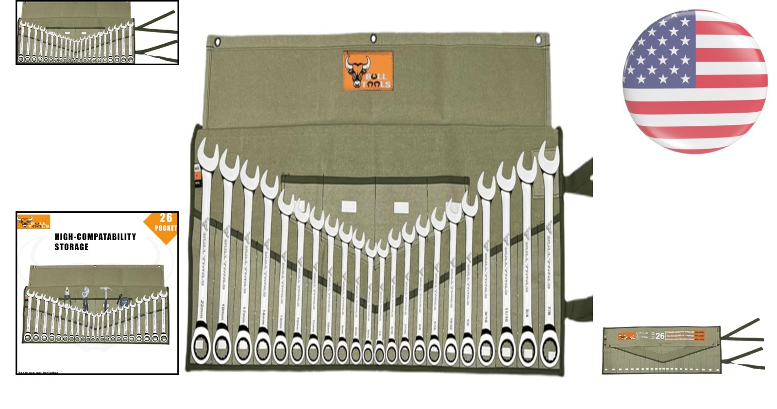 Professional Tool Roll Organizer with 26 Spaces – Lightweight & Travel-Friendly