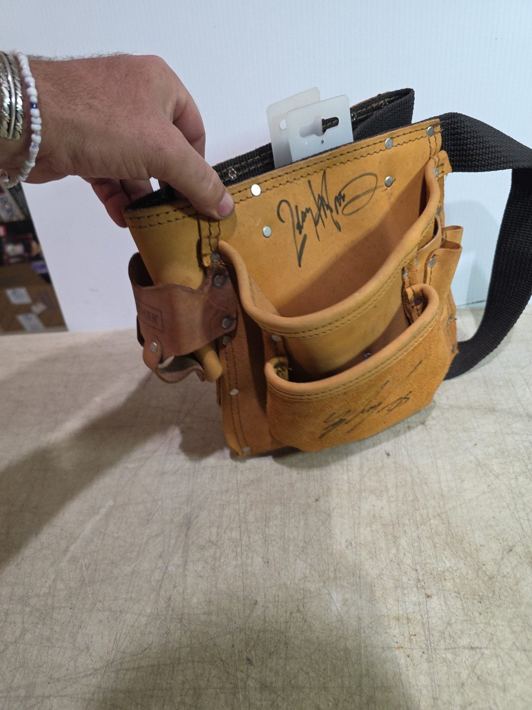 SEARS Craftsman Tool Holder Belt Leather (NEVER USED) W/signatures – USA!!