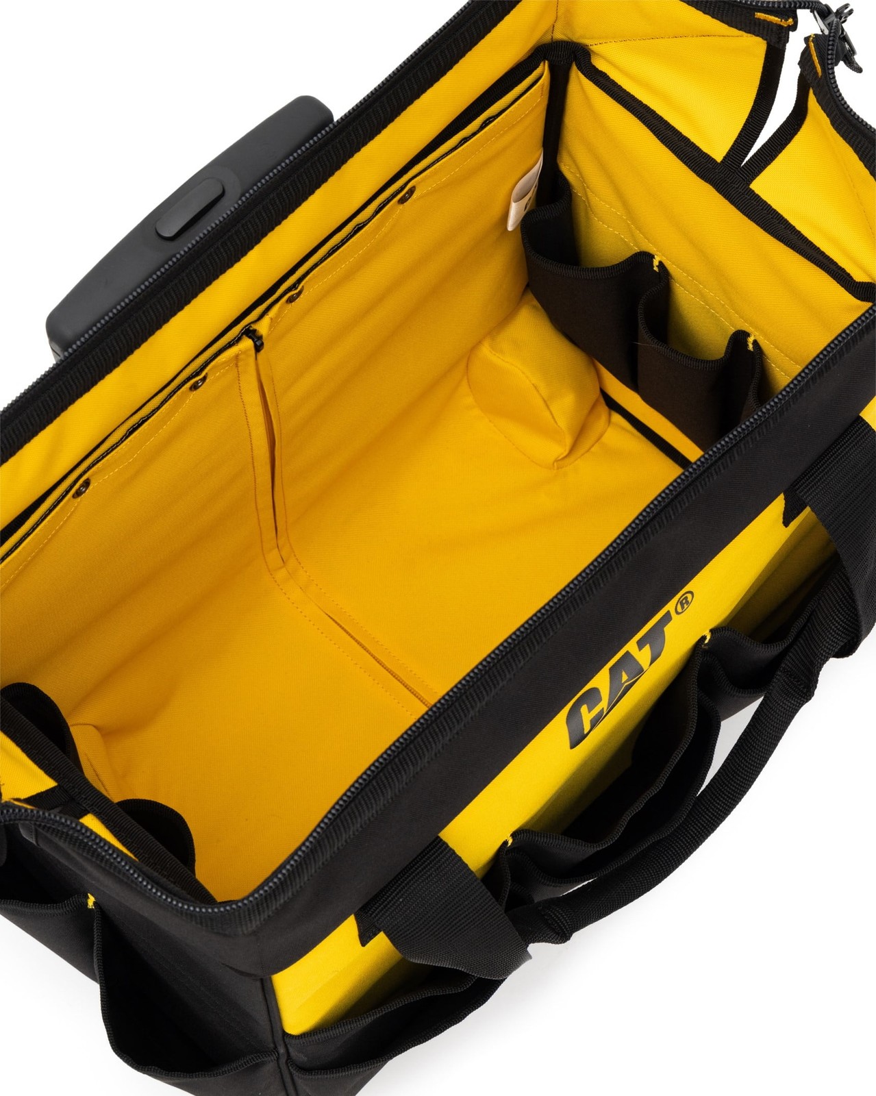 Tool storage, 18 in., 16 pockets, 600-D Polyester, Rolling tote bag, wheels