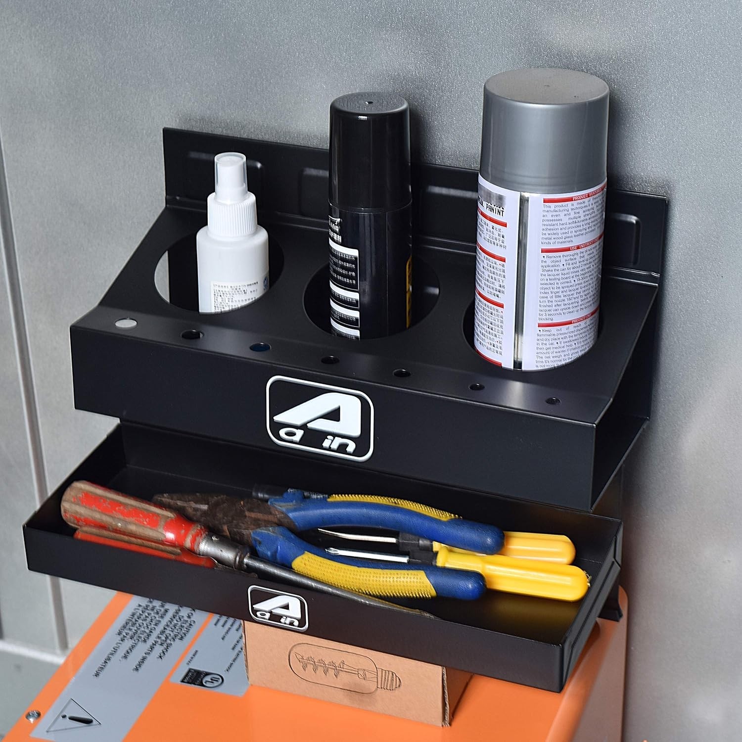 Magnetic Toolbox Tray Set with Can Caddy – Perfect for Mechanic Shops & Garages