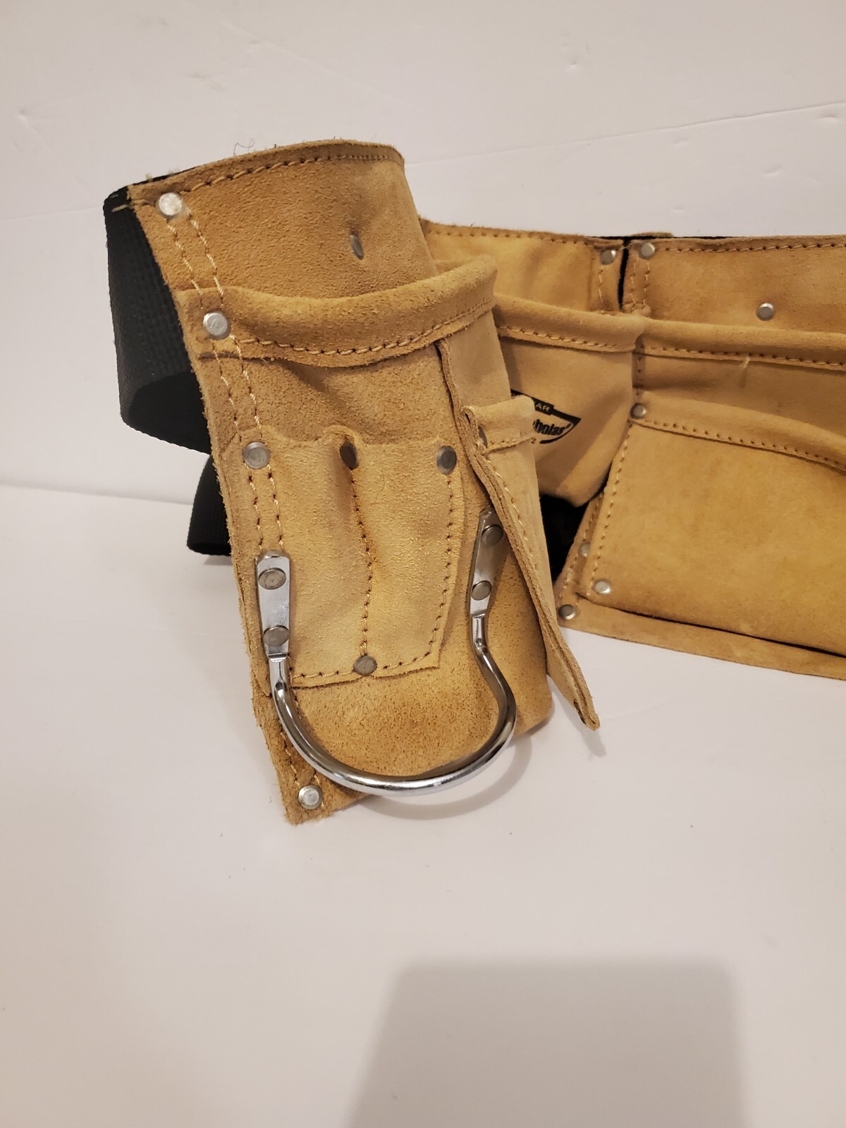 Mcguire Nicholas Carpenter Tool Pouch-2 bags and snap belt Light Tan