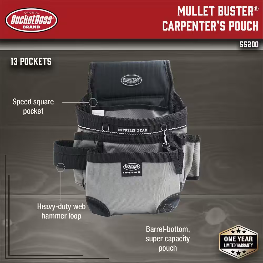 10.5 In. 14-Pocket Mullet Buster Tool Pouch