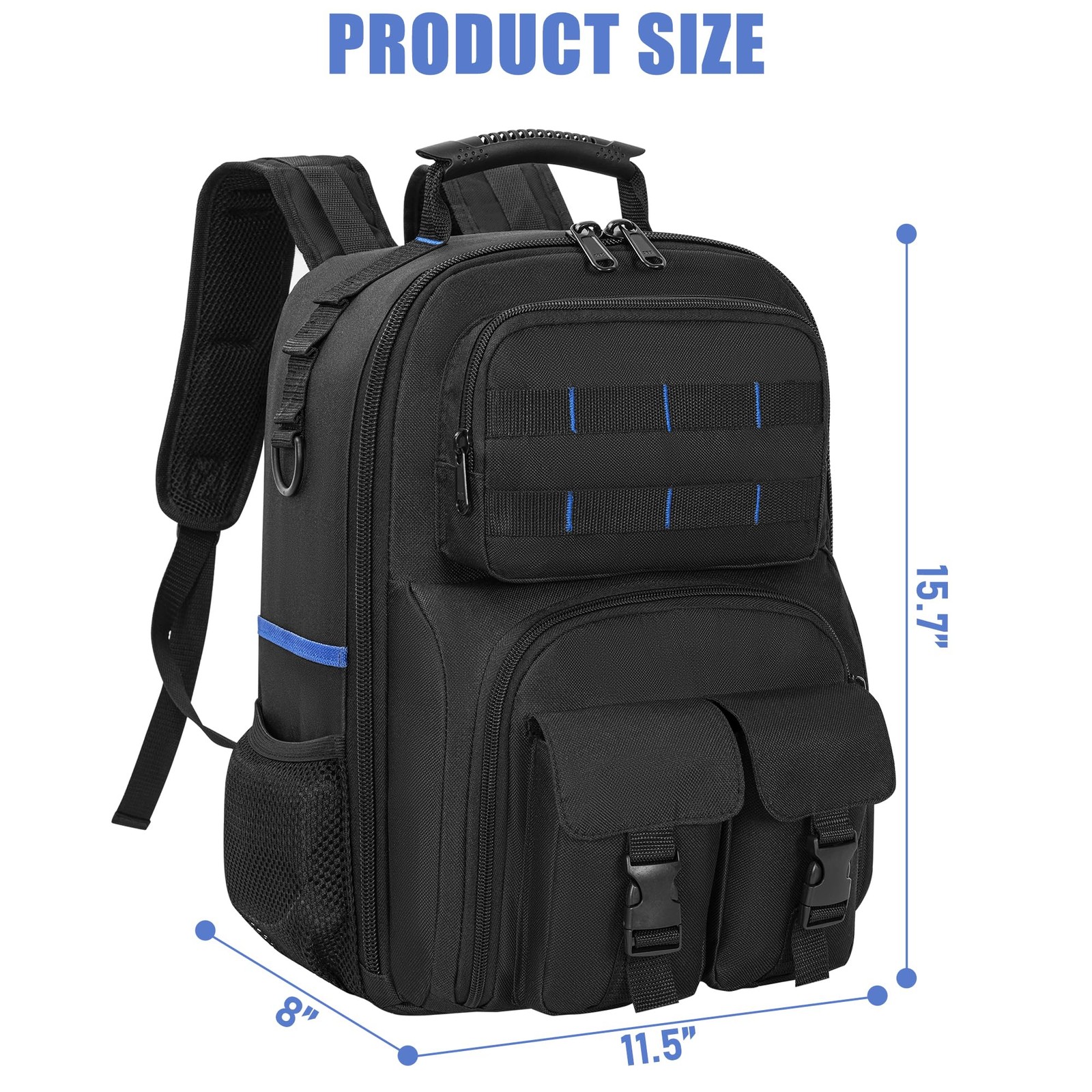 LASUK Tool Backpack for Men with Removable Tool Organizer