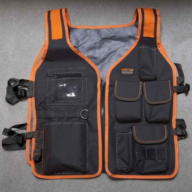 Safety Work Vest Tool Vest Maintenance Kit Multi-Pocket Vest Oxford Cloth