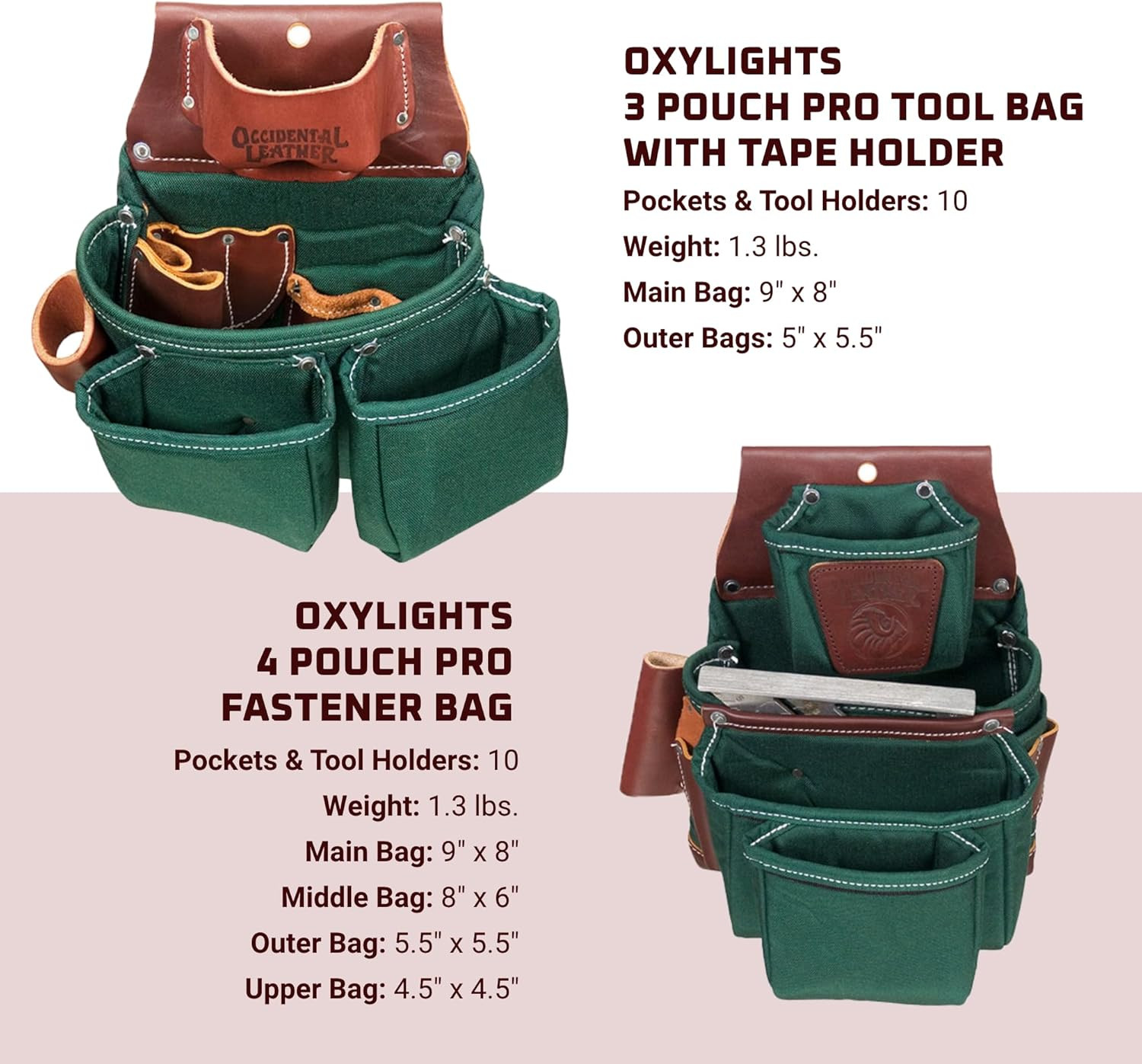 Oxylights X-Large Left Hand Framer Set – 22 Pockets, Made in USA