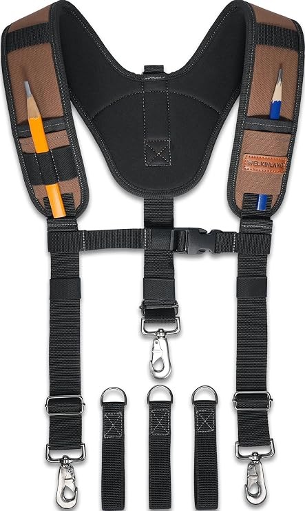 Heavy Duty Tool Belt Suspender, Comfy Padded Tool Belt Suspenders, RipStop