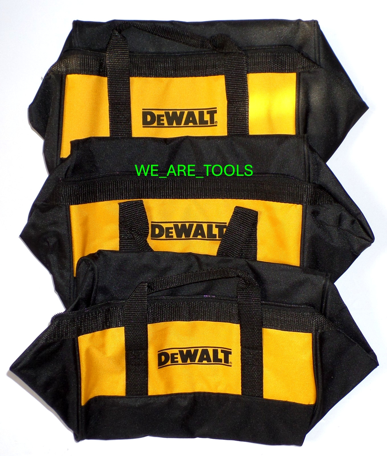 (3) Dewalt Tool Bag / Case 11″ x 8″ x 8″ Canvas For 20V Drill, Battery, Saw