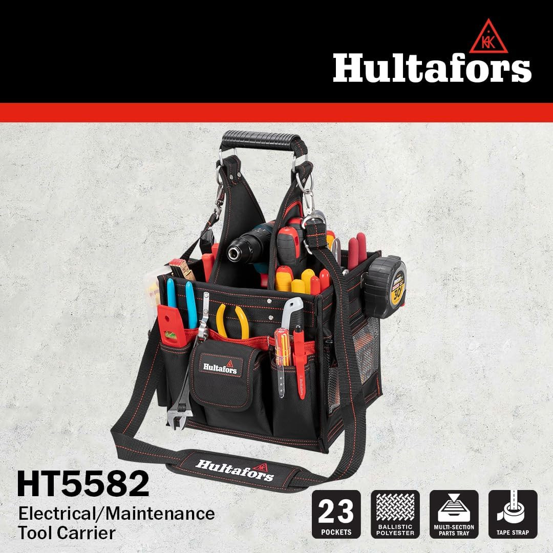Work Gear HT5582 Electrical/Maintenance Tool Carrier, 23 Pockets, Heavy Duty Bal
