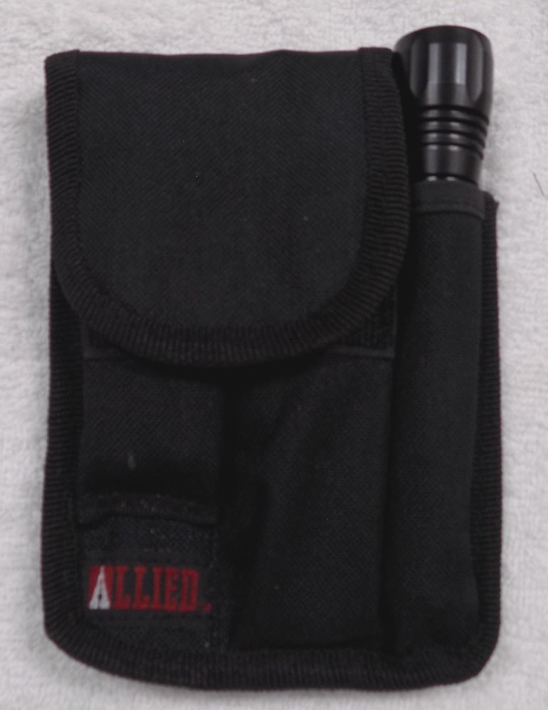 ALLIED MINI-TOOL BELT POUCH * MULTI-TOOL ADJUSTABLE WRENCH KNIFE LED FLASHLIGHT