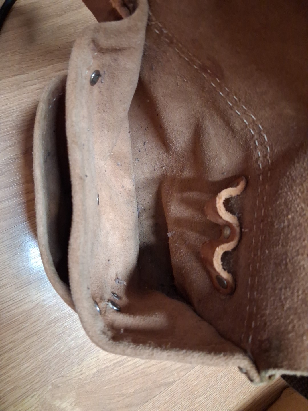 Nicholas Heavy Split Cowhide Suede Tool Pouch Nail Apron Carpenter Work Belt Bag