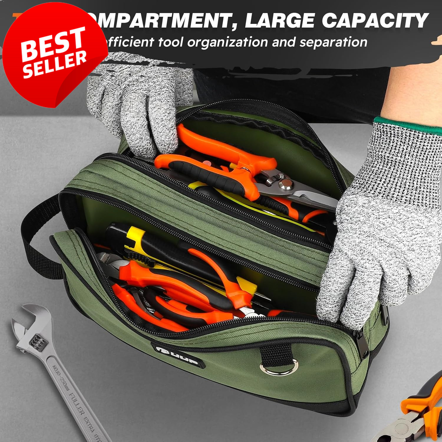 12 Inch Small Tool Bag 2 Pack Heavy Duty Utility Organizer US