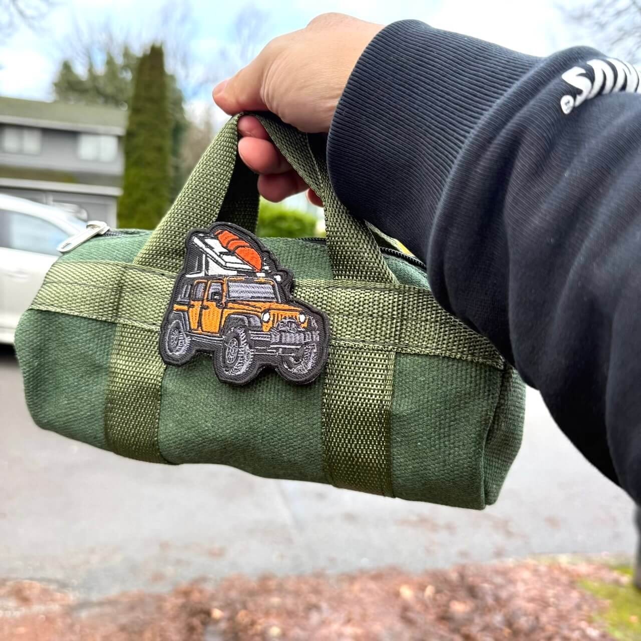 Jeep Tool Bag with Jeep Patch | Rugged Canvas Utility Bag | Jeep Owner Gift
