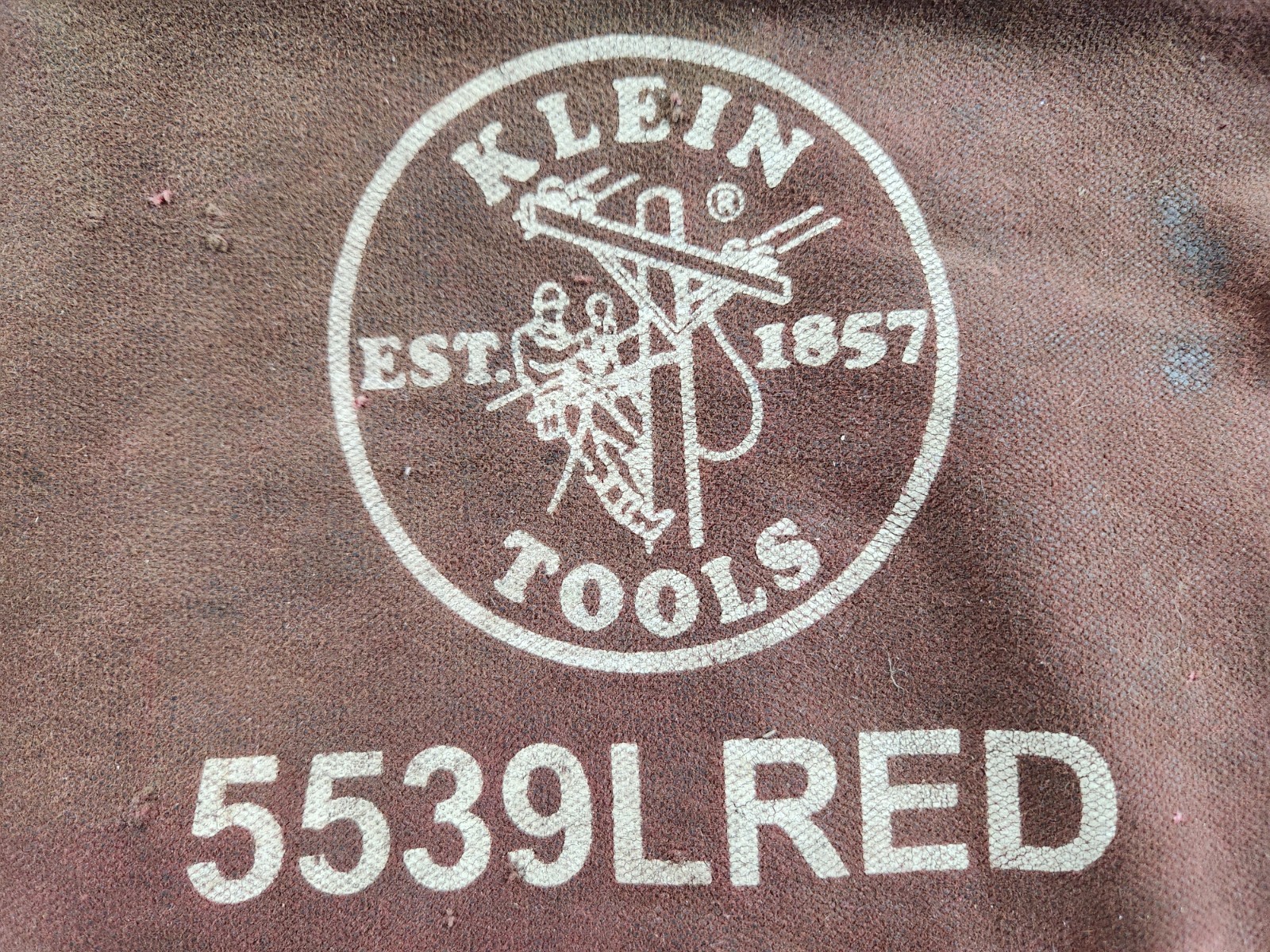 Pair Lot KLEIN TOOLS 5539LRED Canvas Bag and 5139 Pouch Tool Carry Used