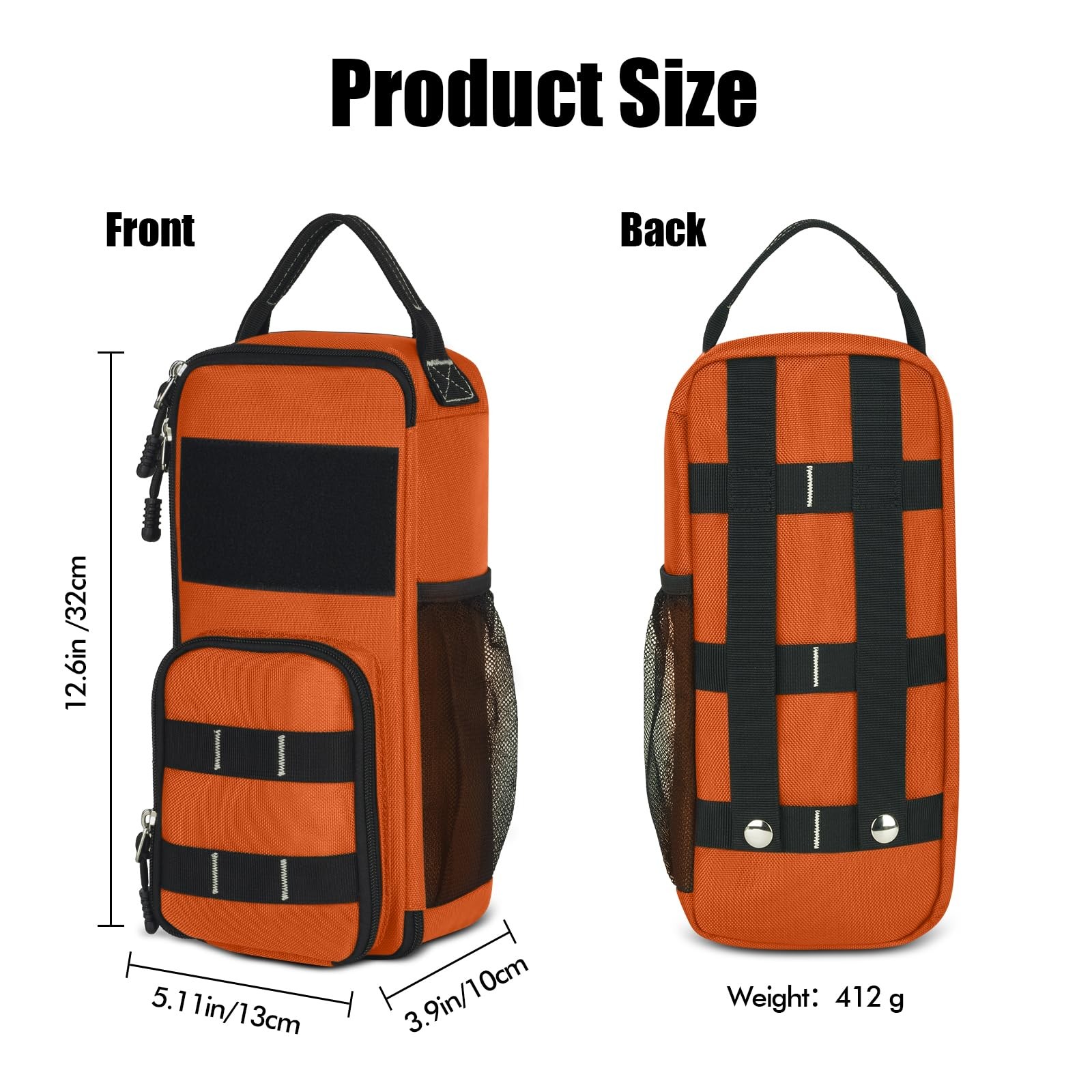 Lake Of Fire 12.6 Small Tool Bag Pouch For Men Multiple Pockets Waterproof