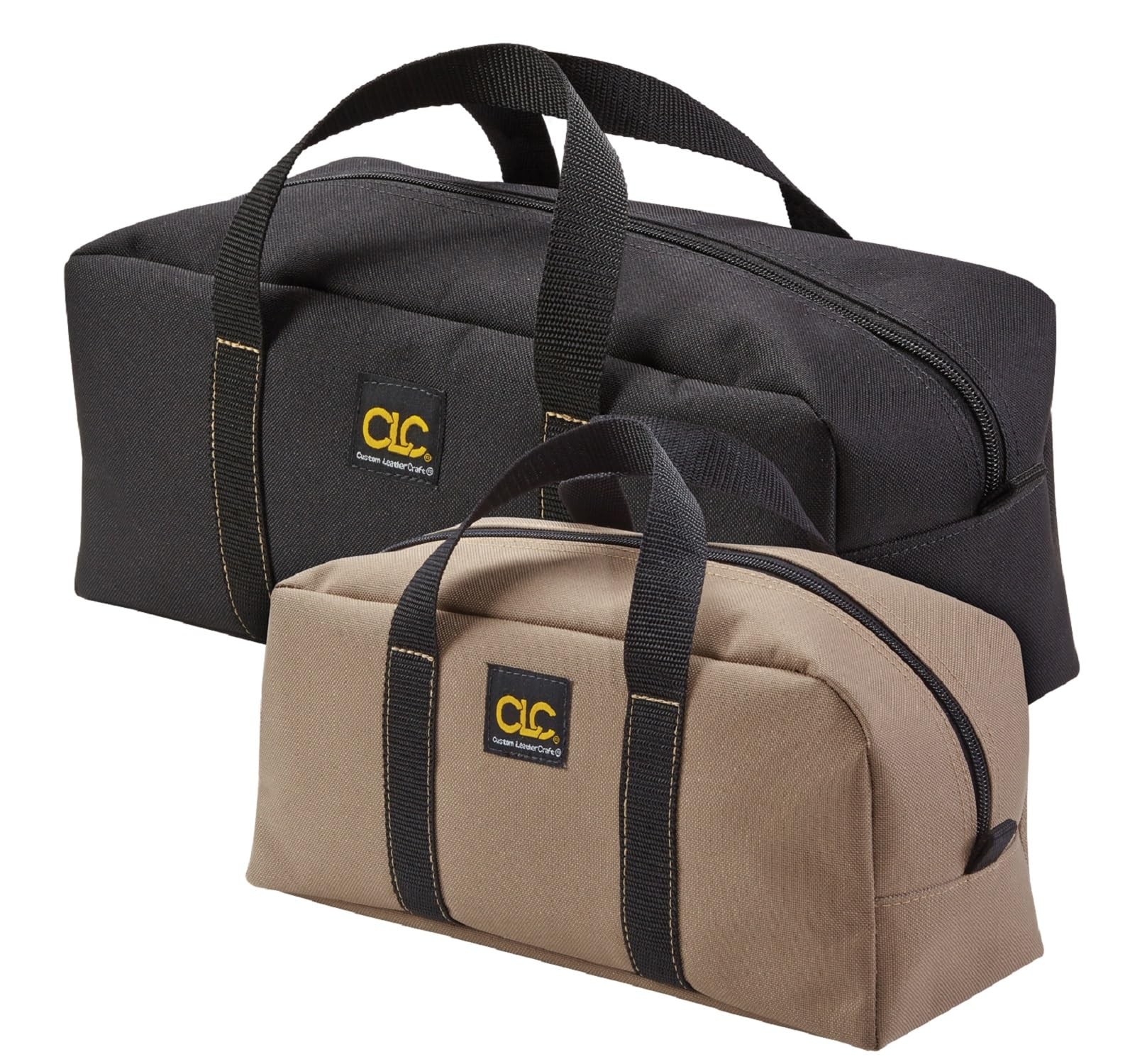 Custom Leathercraft1107 2 Pack Medium and Large Utility Tote Bag Combo,Black/…