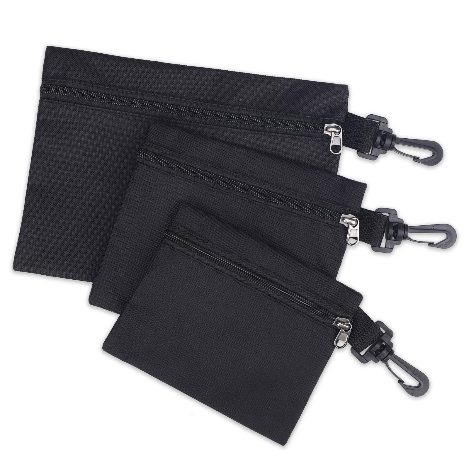QCWN 3 Pack Small Zipper Tool Pouch Bags Heavy Duty 600D Oxford Waterproof Mu…