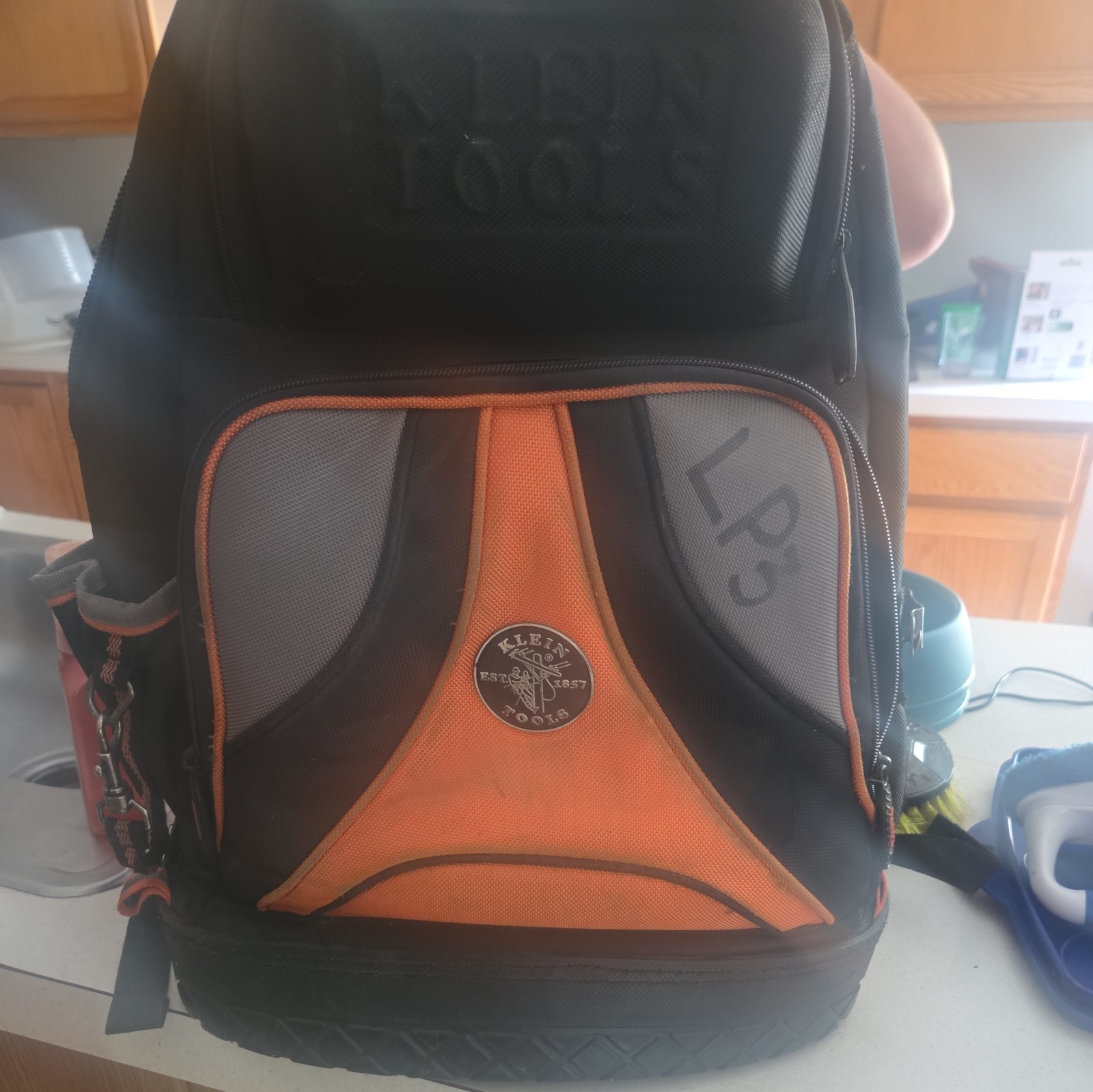 Klein Tools Tradesman Pro Orange/Black Electrician Tool Bag Backpack