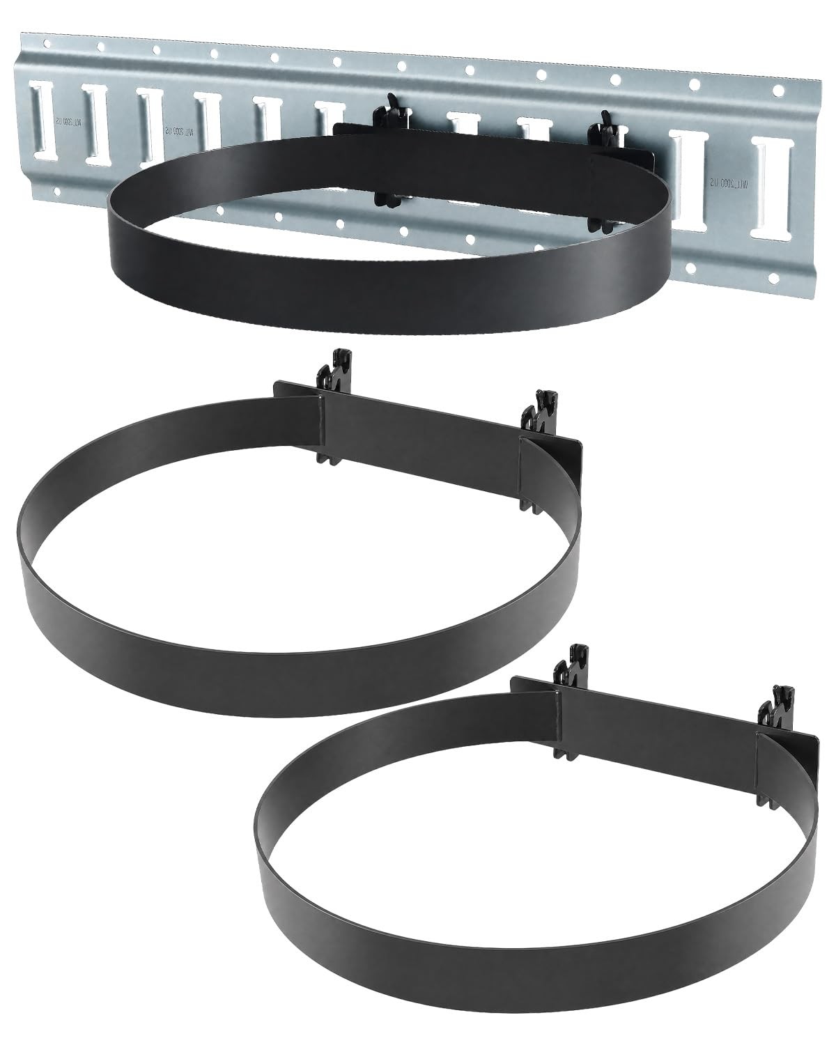 E Track Bucket Holder, 5 Gallon Bucket Hanger Wall Mount Rack Organizer