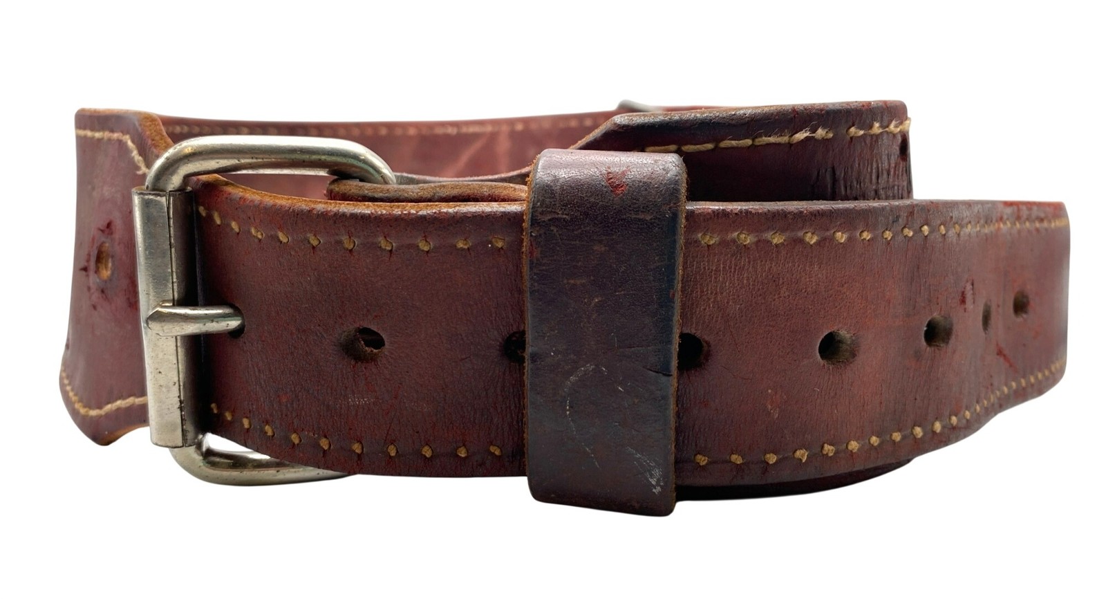 Vintage Occidental Leather 3″ Ranger Work Belt Heavy-Duty Brown Leather 39-32″