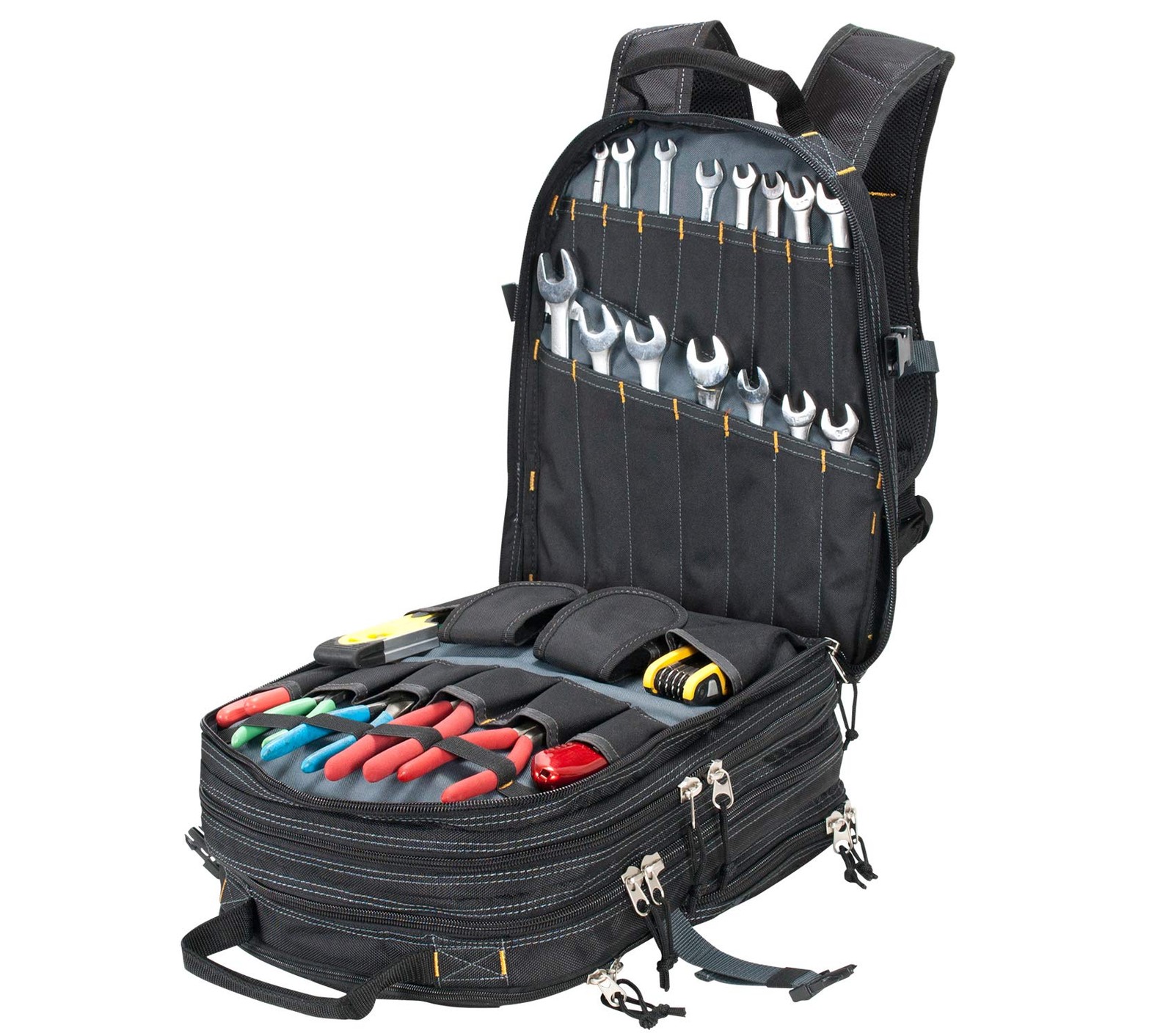Custom Leathercraft1132 75-Pocket Tool Backpack
