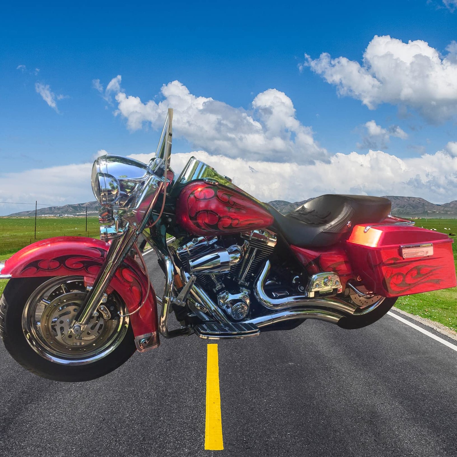 Saddlebag Guard Eliminator Bracket with 1993-2013 Harley Touring Road King FL…