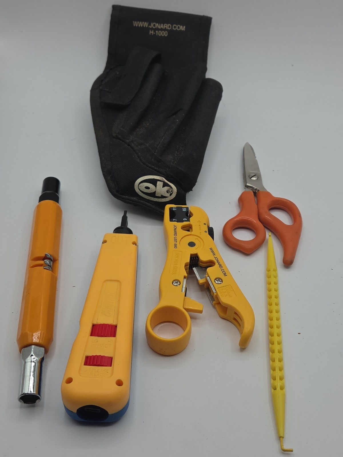 Jonard H-1000 Heavy-Duty Cordura Tool Pouch And Tools
