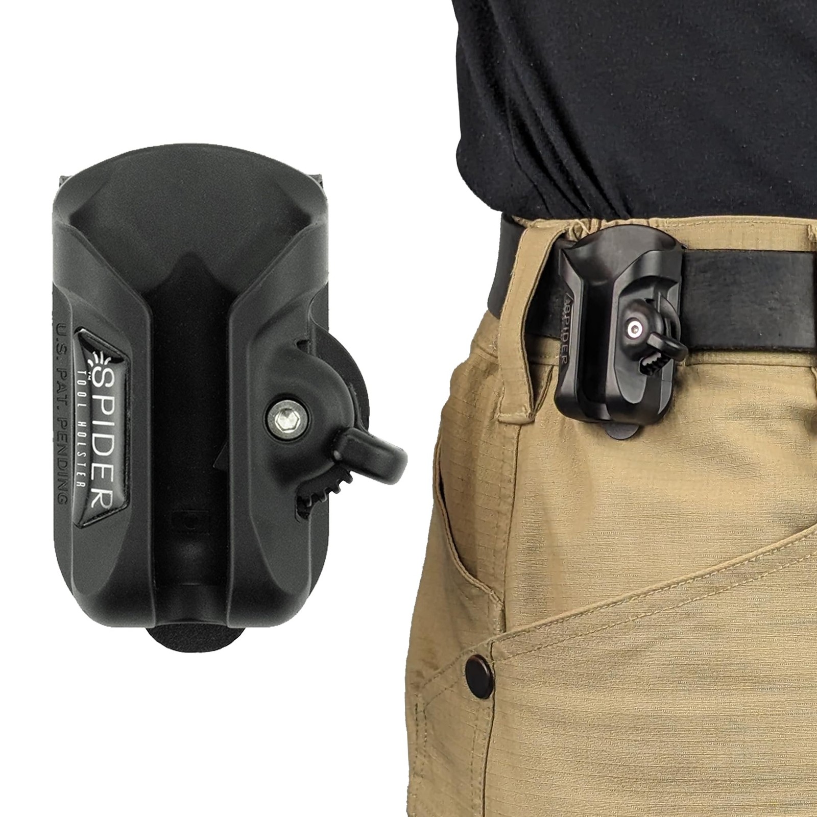 Tool Holster Self Locking, Quick Draw, Universal Tool Holder Clips onto Any…