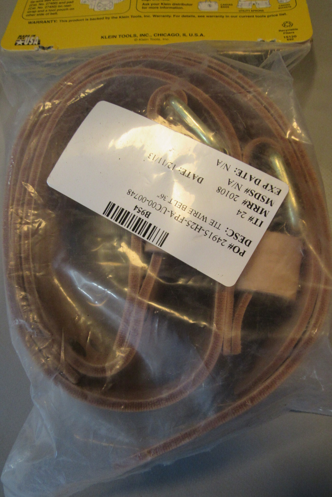 Klein Tools 5420S Ironworker’s Heavy-Duty Leather Tie-Wire Belt Small 32-40″ USA
